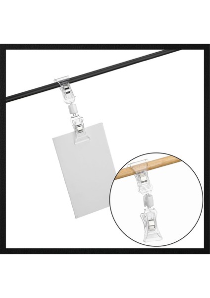 Etiket Giyim Kartvizit Perakende Için 100 Adet Çift Taraflı Logo Klipsi (Yurt Dışından) fırsatları