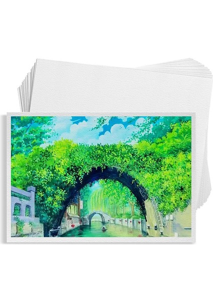 60 Yaprak Suluboya Kağıdı, Soğuk Pres %50 Pamuk (7.68X5.31 Inç) (Yurt Dışından) indirimleri