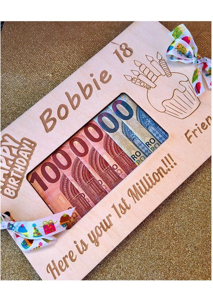 Kişiselleştirilmiş Ahşap Para Hediye Kutusu Doğum Günü Hediye Kutusu (Yurt Dışından) fırsatları