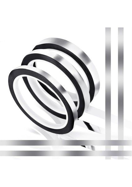 3 Adet Katı Folyo Washi Bant, Dekoratif Yapışkan Maskeleme Bandı (Yurt Dışından)