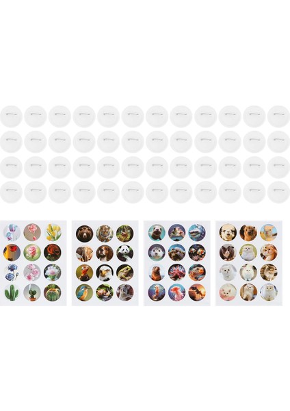 Basit Rozetler Düğme Yapım Makinesi Düğme Parçası, 48 Adet Düğme Parçası (Yurt Dışından)