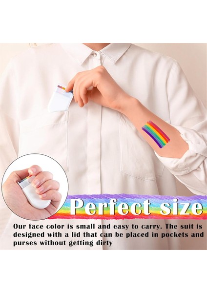 4 Adet Gökkuşağı Yüz Vücut Boyası-Gay Pride Günü Bayrağı Yüz Boyası (Yurt Dışından) indirimleri