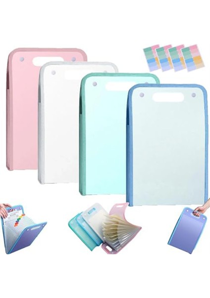 4 Adet Genişletilmiş Su Geçirmez Klasör, Dikey Dosya Yöneticisi E (Yurt Dışından)