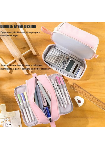 Büyük Kapasiteli Kalem Kutusu Kalem Kesesi Kalem Çantası, Pembe (Yurt Dışından) modelleri