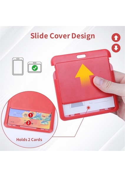 Geri Çekilebilir Rozet Tutucular, Plastik Kayar Kimlik Rozeti Tutucu Kırmızı (Yurt Dışından) modelleri