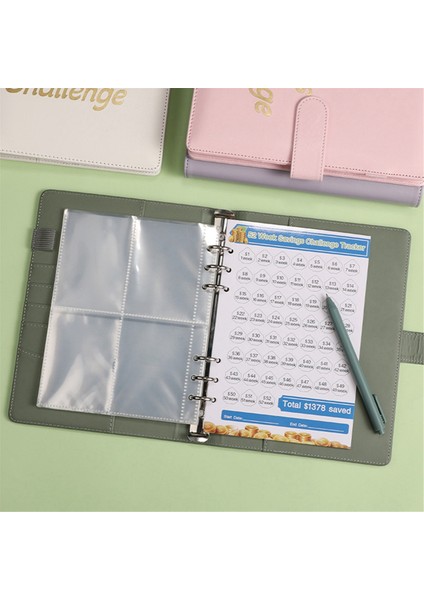 52 Hafta Para Biriktirme Mücadelesi Dosyası, Nakit Zarflı, Siyah (Yurt Dışından)