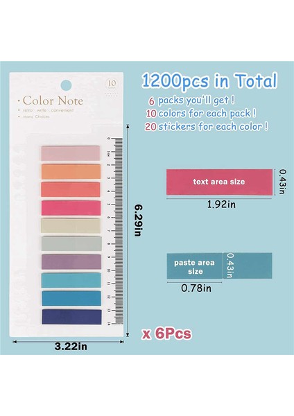 60 Renk Yazılabilir Morandi Yapışkan Sekmeler, Yeniden Konumlandırılabilir Renkli Işaretleyiciler (Yurt Dışından) fırsatları