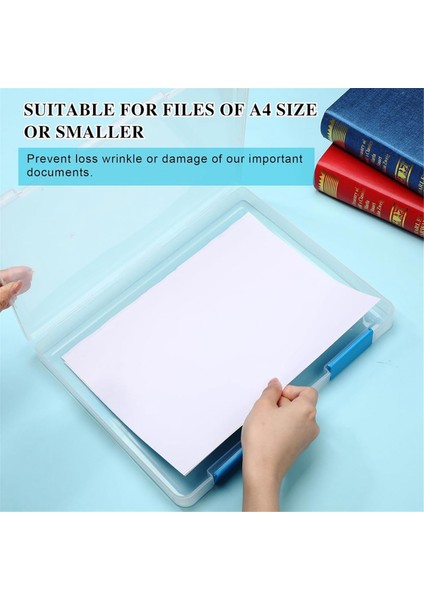 6 Adet Şeffaf A4 Dosya Kutusu Belge Plastik Saklama Kutusu Tokalı (Yurt Dışından) fiyatları