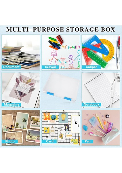 6 Adet Şeffaf A4 Dosya Kutusu Belge Plastik Saklama Kutusu Tokalı (Yurt Dışından) fırsatları