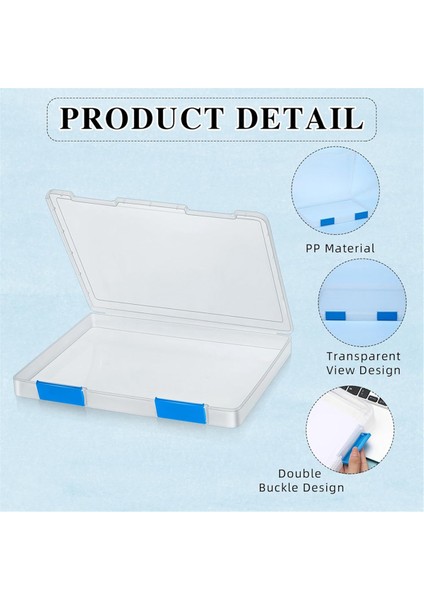 6 Adet Şeffaf A4 Dosya Kutusu Belge Plastik Saklama Kutusu Tokalı (Yurt Dışından) indirimleri