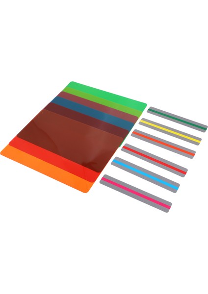 12 Adet Rehberli Okuma Şeritleri Seti Düzeltme Plastik Sayfaları Ayraç (Yurt Dışından)