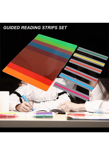 12 Adet Rehberli Okuma Şeritleri Seti Düzeltme Plastik Sayfaları Ayraç (Yurt Dışından) fiyatları