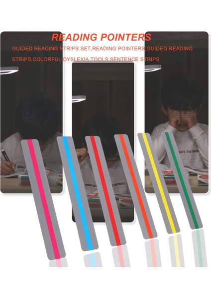 12 Adet Rehberli Okuma Şeritleri Seti Düzeltme Plastik Sayfaları Ayraç (Yurt Dışından) modelleri