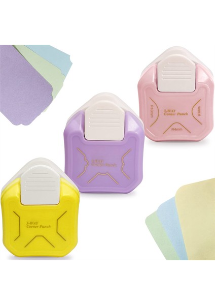 3 Parça Köşe Delgisi Köşe Kesici Yaratıcı Desen Köşe Delgisi (Yurt Dışından)