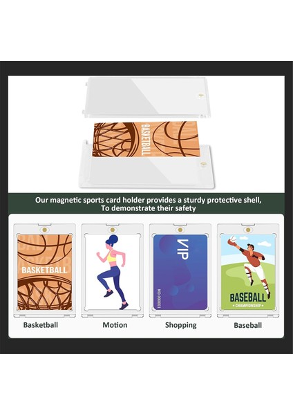 10 Adet 130 Pt Akrilik Manyetik Kart Tutucu 4.33X2.87 Inç Kart Tutucu (Yurt Dışından) fırsatları