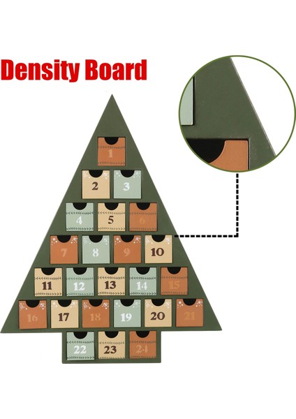 Ahşap Takvim Noel'e Geri Sayım Takvimi Dekorasyon Kutuları (Yurt Dışından) fiyatları