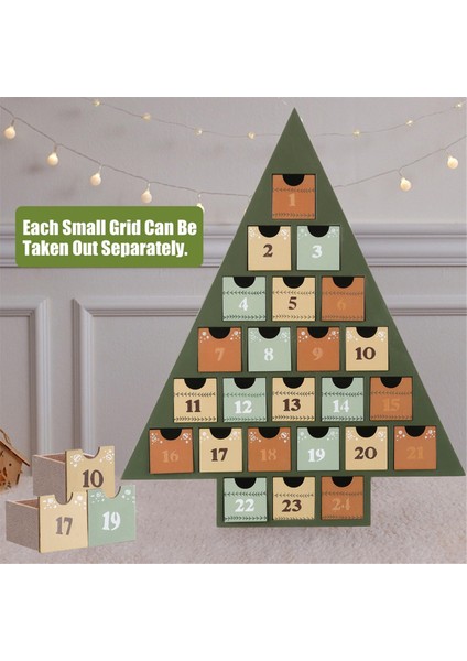 Ahşap Takvim Noel'e Geri Sayım Takvimi Dekorasyon Kutuları (Yurt Dışından) modelleri