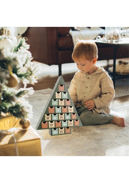 Ahşap Takvim Noel'e Geri Sayım Takvimi Dekorasyon Kutuları (Yurt Dışından) indirimleri