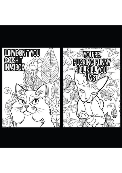 Küfür Eden Kediler Kedi Boyama Kitabı El Yapımı Boyama Boyama Kitabı (Yurt Dışından) fırsatları