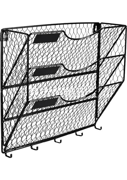 3 Katlı Metal Örgü Dosya Düzenleyici Tutucu Askılı Posta Rafı Kancalı (Yurt Dışından) modelleri