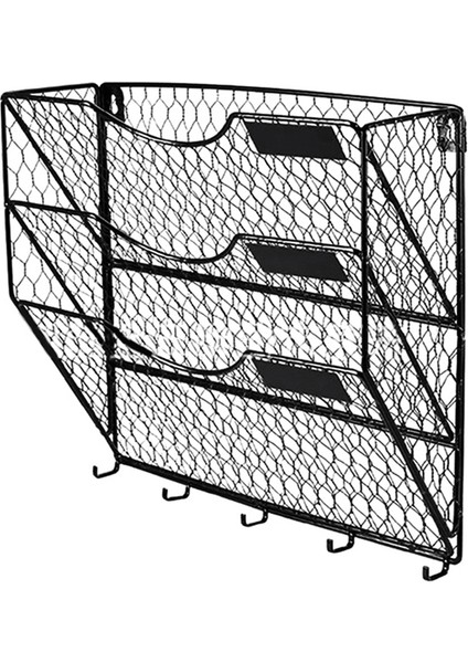 3 Katlı Metal Örgü Dosya Düzenleyici Tutucu Askılı Posta Rafı Kancalı (Yurt Dışından) indirimleri