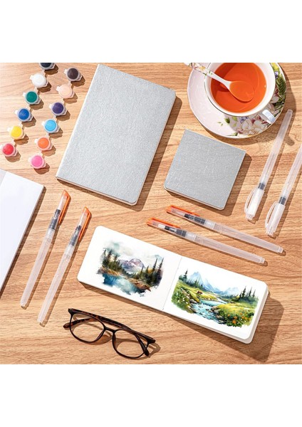 3 Parça Suluboya Kağıdı Eskiz Defteri ve 6 Parça Suluboya Fırça Kalemleri (Yurt Dışından) fırsatları