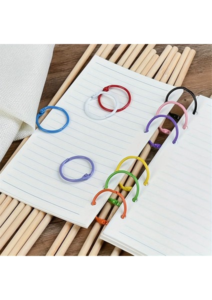 80 Adet Renkli Gevşek Yapraklı Dosya Halkaları Kitap Halkaları Kağıt Halkaları (Yurt Dışından) modelleri