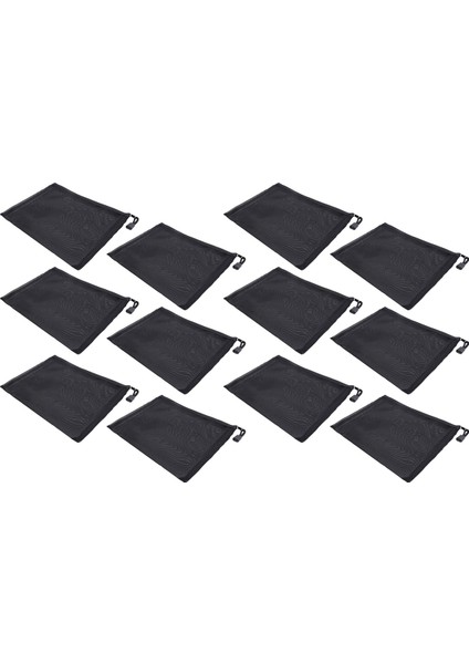 12 Adet File Çanta Siyah Kese Makyaj Çantaları Kozmetik Seyahat Kalem Kutusu (Yurt Dışından) fiyatları