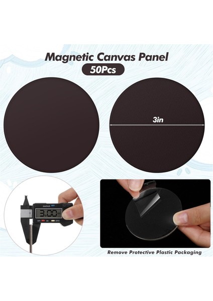 50 Adet Manyetik Boyama Tuval Panelleri 3 Inç Küçük Tuval (Yurt Dışından) fiyatları