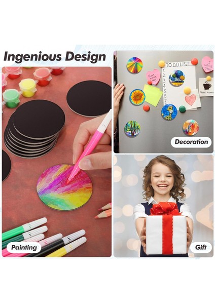 50 Adet Manyetik Boyama Tuval Panelleri 3 Inç Küçük Tuval (Yurt Dışından) fırsatları
