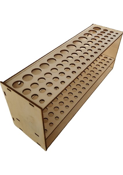 67 Delikli Boya Fırçası Tutucu Standı Ahşap Boya Fırçası Standı (Yurt Dışından)