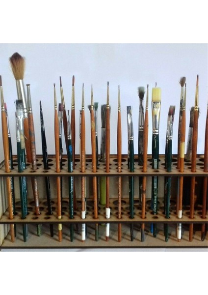 67 Delikli Boya Fırçası Tutucu Standı Ahşap Boya Fırçası Standı (Yurt Dışından) fırsatları