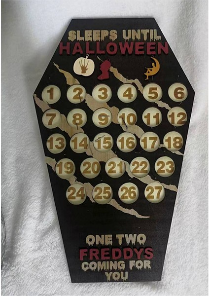 Cadılar Bayramı Geri Sayım Özel Korku Krueger Korkunç Tabut Işareti (Yurt Dışından) indirimleri