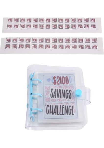 Para Biriktirme Mücadelesi Nakit Zarflı Mini Bütçe Dosyası Mavi (Yurt Dışından)