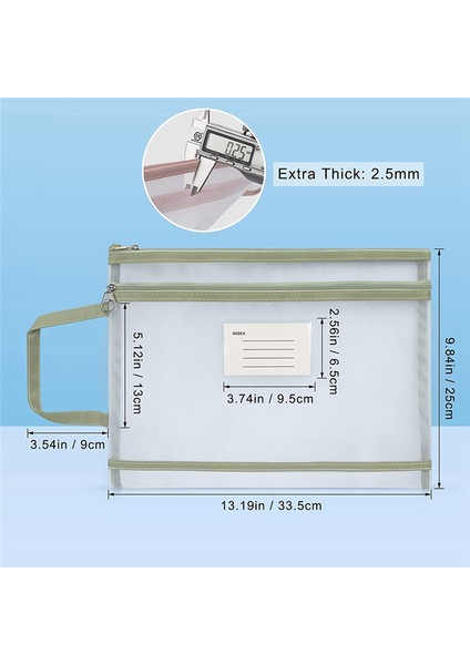 3 Adet A4 Yarı Saydam A4 Belge Çantası File Fermuarlı Kese 3 Renk (Yurt Dışından) fırsatları