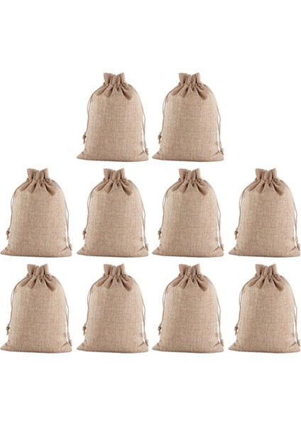 Çuval Bezi Bağcıklı Çanta Bağcıklı Keten Bağcıklı Cep Paketleme (Yurt Dışından)