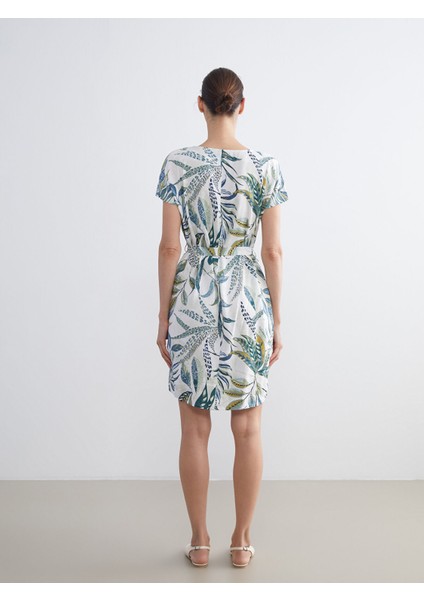 Yeni Sezon Bisiklet Yaka Çiçekli A Kesim Elbise indirimleri