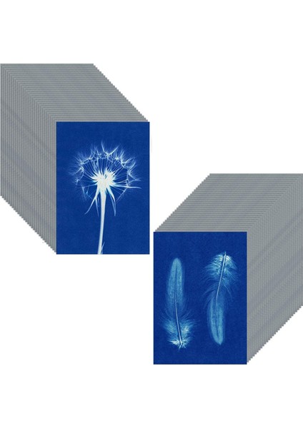 60 Yaprak Sun Baskı Kağıdı Siyanotip Kağıt Kiti, A5 Sun Sanat Kağıdı (Yurt Dışından)