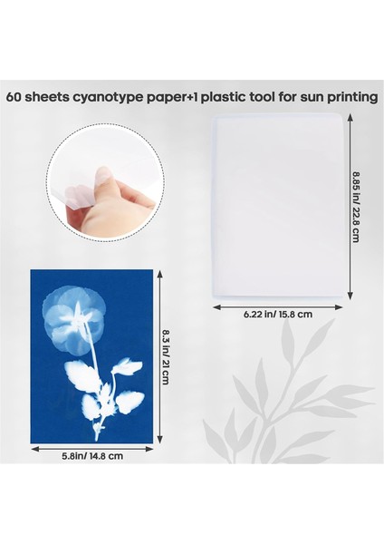 60 Yaprak Sun Baskı Kağıdı Siyanotip Kağıt Kiti, A5 Sun Sanat Kağıdı (Yurt Dışından) fırsatları