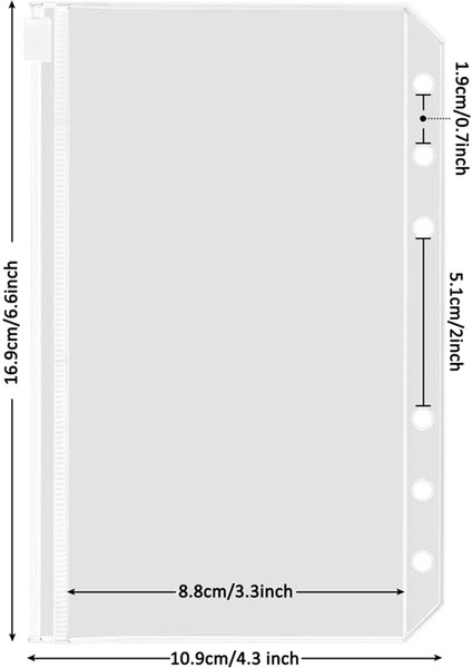 50 Adet A6 Klasör Cepleri 6 Delikli Klasör Kesesi Fermuarlı Klasörler (Yurt Dışından) fırsatları
