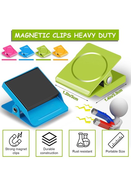 12 Adet Manyetik Klipsler Güçlü Buzdolabı Manyetik Klipsleri Beyaz Tahta Için (Yurt Dışından) indirimleri