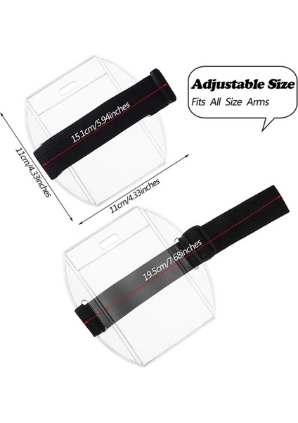 Kol Rozeti Tutucu Kol Bandı Kimlik Kartı Tutucu Ayar Tokası ile 10 Adet (Yurt Dışından) fırsatları