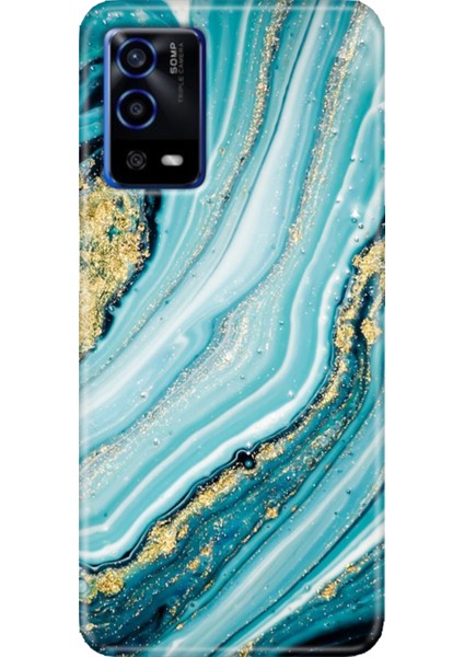 Oppo A55 4g Kılıf Silikon Tasarım Stok Simli Taş