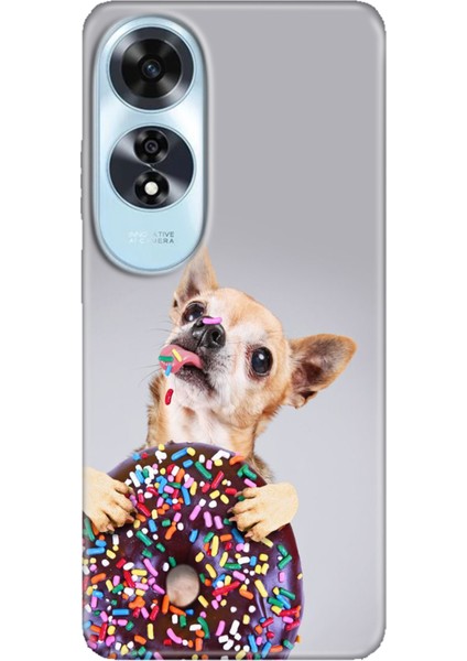 Oppo A60 Kılıf (CPH2631) Uyumlu Silikon Desenli Kalıplı Ermer Donut Dog