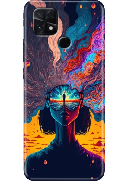 Poco C40 Kılıf Renkli Temalı Silikon Girdap