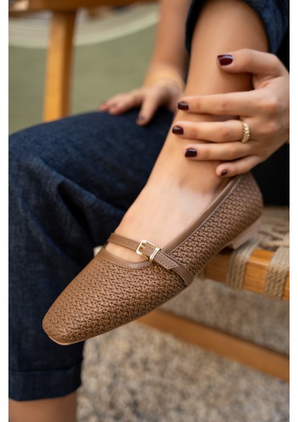 Samuel Vizon Örgü Detaylı Düz Kadın Babet modelleri