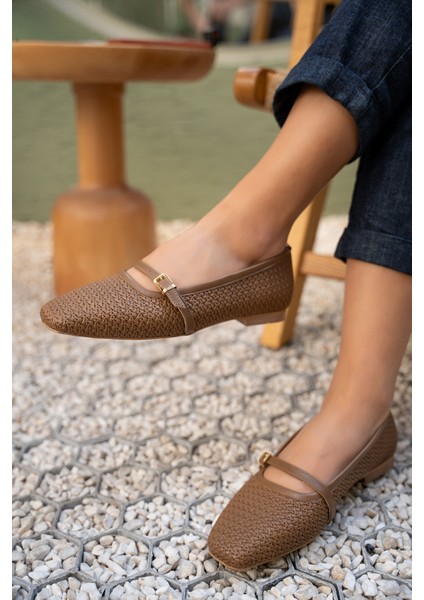 Samuel Vizon Örgü Detaylı Düz Kadın Babet fırsatları