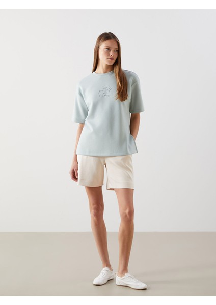 Yeni Sezon Beli Lastikli Kadın Şort