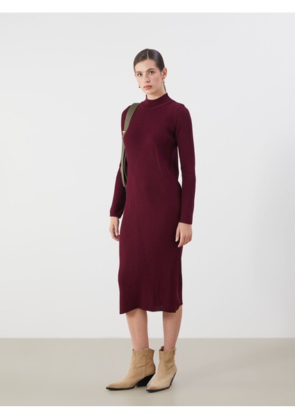 Yeni Sezon Yarım Balıkçı Yaka Triko Elbise