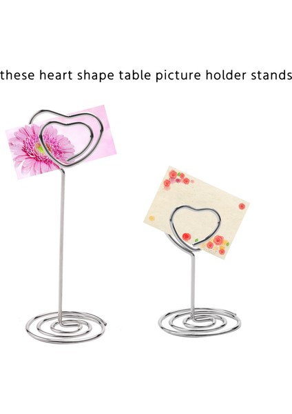 30 Adet Kartlık Kalp Şeklinde Masa Resim Standı Gümüş (Yurt Dışından) fiyatları